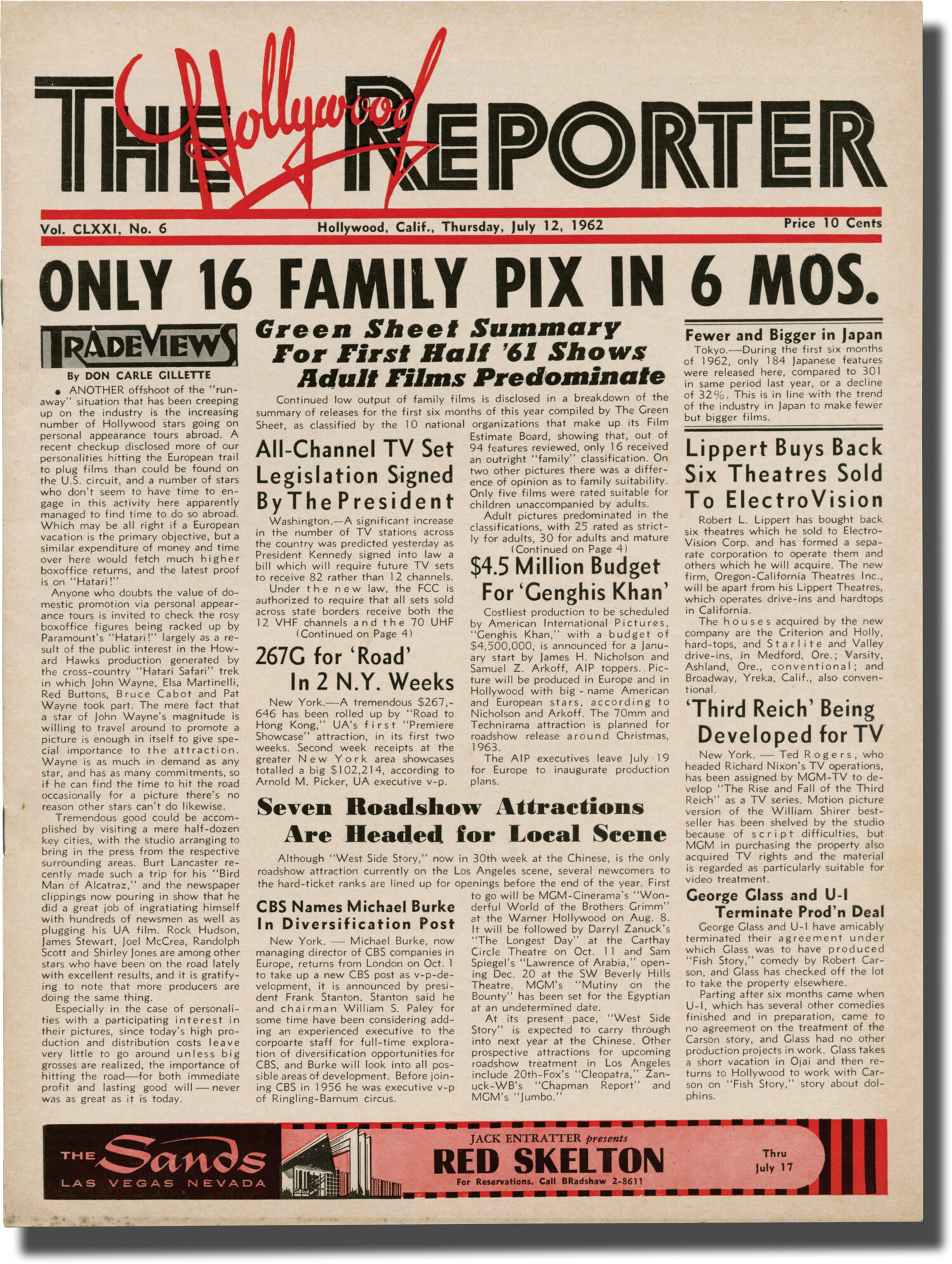 The Hollywood Reporter | W R. Wilkerson, Don Carle Gillette, publisher The Hollywood Reporter | W R. Wilkerson, Don Carle Gillette, publisher
