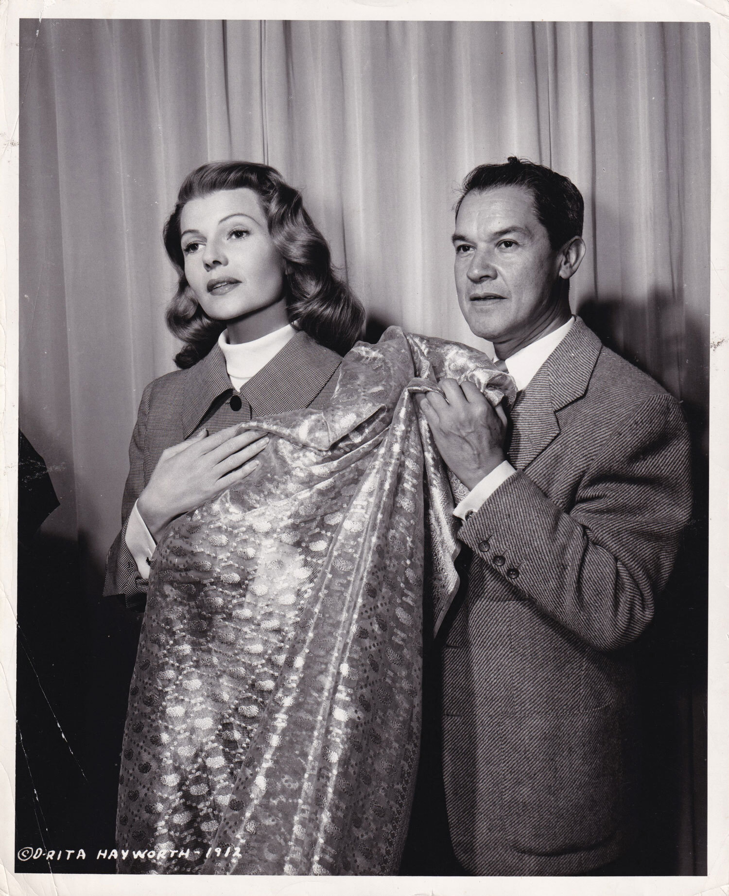 Original photograph of Rita Hayworth and Jean Louis, circa 1954 | Rita ...