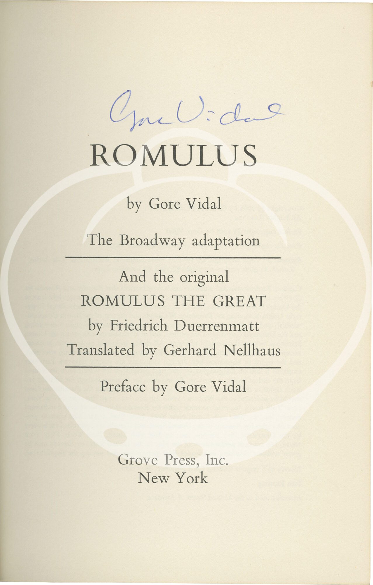 Romulus: The Broadway Adaptation and the Original Romulus the Great ...